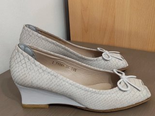 Zapatos Mascaró Beige/Blanco Talla 38.5