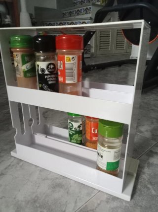 Especiero de PVC blanco