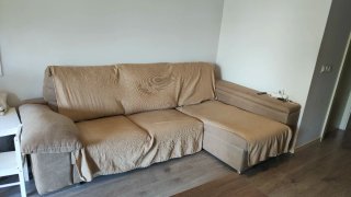 Sofá 3 plazas chaiselongue con 2 arcones