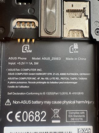 Smartphone ASUS ZOOED Nero