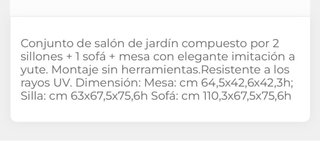 Conjunto de Muebles de Jardín Beige/Gris