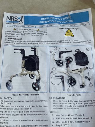 Andador 3 Ruedas NRS Freestyle Plata