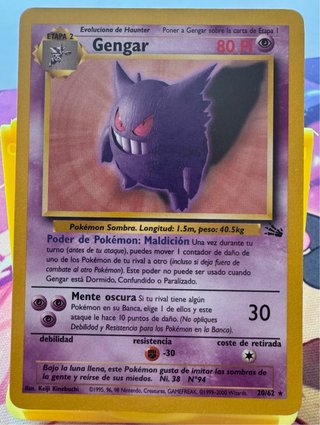 Carta Pokémon Gengar Fossil