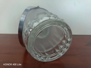 Cubitera Vintage Mid-Century Cristal y Metal