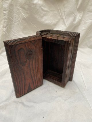 Caja libro madera Virgen 20cm