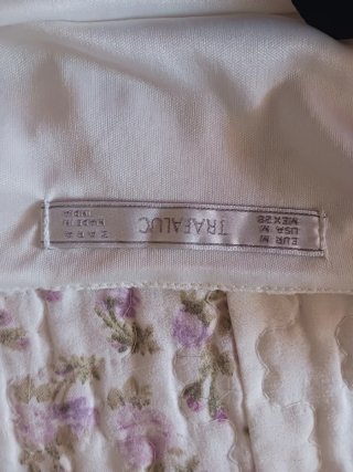 Blusa Zara Encaje Blanca Talla M