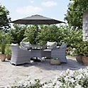 Parasol de pie gris Goodhom ø 2,6x2,23 m