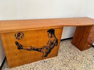 Escritorio madera zapatera y cajonera