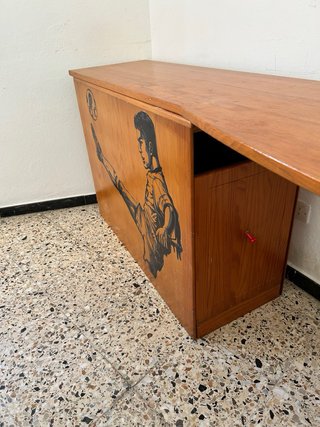 Escritorio madera zapatera y cajonera