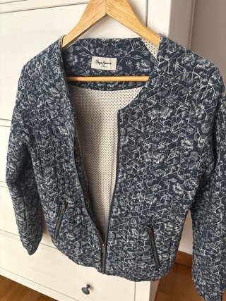 Chaqueta Bomber Pepe Jeans Floral Azul