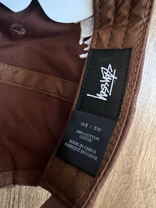Gorra Stussy S Marrón y Beige