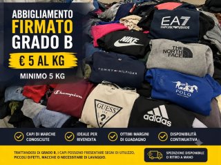 Stock lotto Abbigliamento Firmato Grado B - €5 al