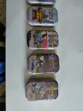 Lote 6 latas Pokémon