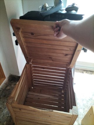 Cajón/Baúl de madera con tapa