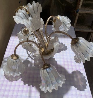Lampadario Sill Bellart Vetro Metallo Oro