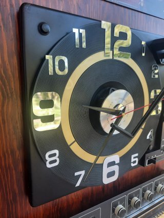Cuadro Reloj Tocadiscos Vintage Faro