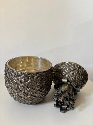 Cubitera Piña Vintage Años 60 Plata