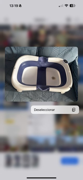 Bañera plegable bebé con cojín