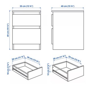 2 Mesitas de Noche Blancas Ikea