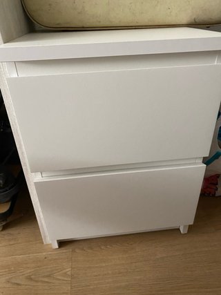 2 Mesitas de Noche Blancas Ikea