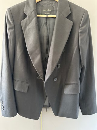 Blazer Massimo Dutti Negro Mujer