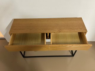 Mesa recibidor madera y metal