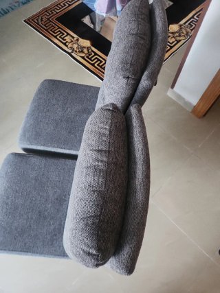 Set di 2 sedie da pranzo grigie