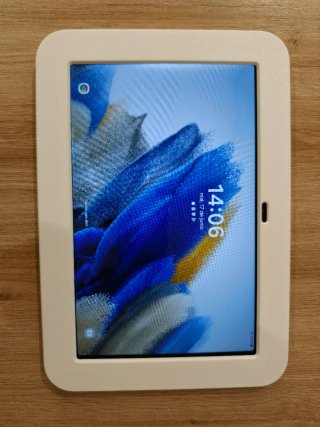 Samsung Galaxy Tab A8 con marco pared wallpanel