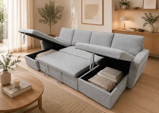 Sofá Cama en U Doble Chaise Longue 287cm
