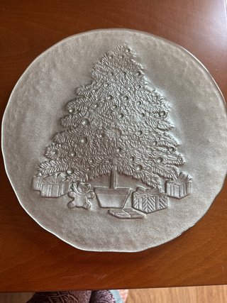 Plato Navideño Árbol de Navidad con Regalos