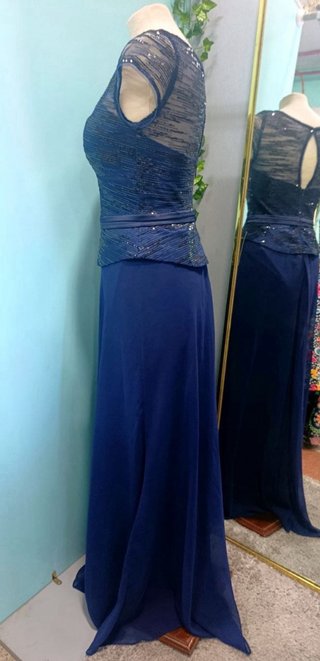 Vestido de ceremonia azul talla 38
