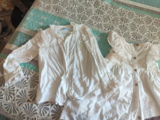Vestido blanco bordado talla 86