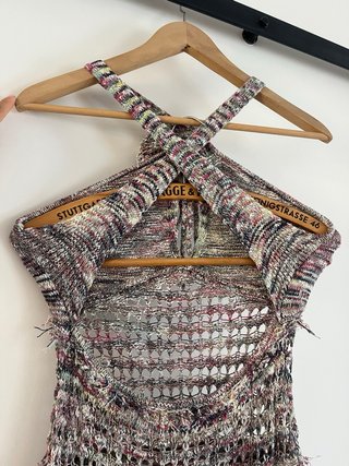Vestido Zara Crochet colores Midi Talla S