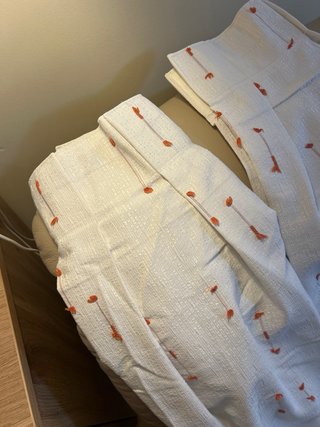 2 Tende Beige e Arancione 65x250cm