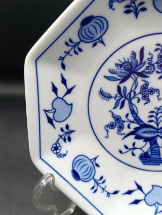 Bandeja porcelana diseño floral azul