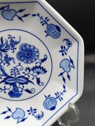 Bandeja porcelana diseño floral azul