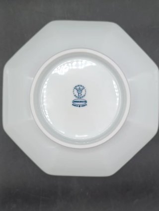 Bandeja porcelana diseño floral azul