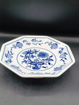 Bandeja porcelana diseño floral azul