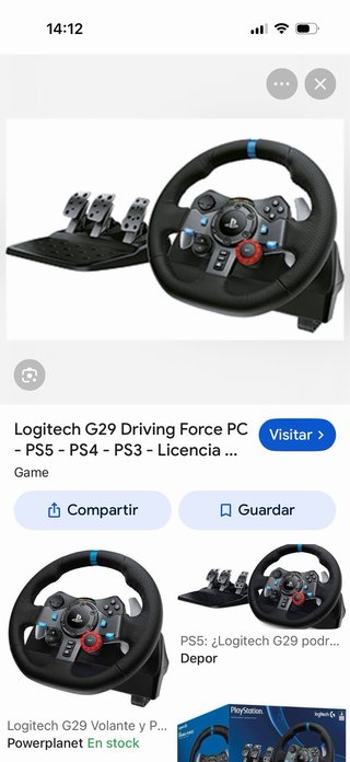 Volante Logitech G29 para PS4