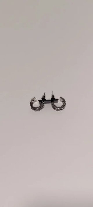 Pendientes dobles plateados