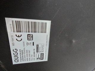 Freidora de aire Quigg MD18415