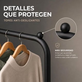 edihome - Perchero doble, 110 x 150 x 54 cm