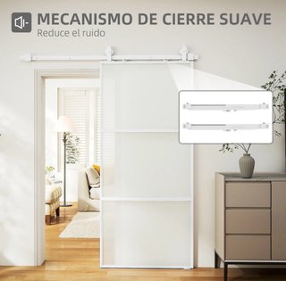 Puerta corredera blanca