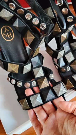 Sandali ASH Gladiator N.41 Nero/Oro