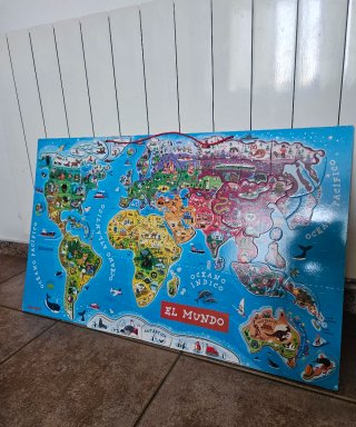 Puzzle infantil Mapa Mundo Madera Janod