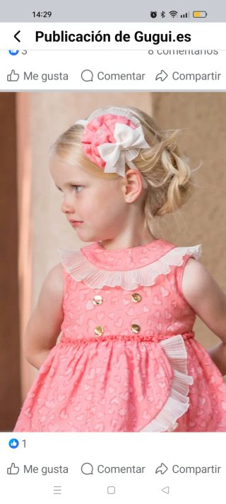 Conjunto Dolce Petit Coral Niña 3-4 Años
