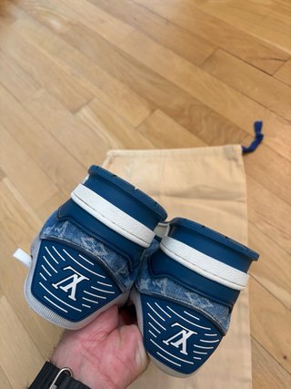 Louis Vuitton LV Trainer Monogram Denim Blanco