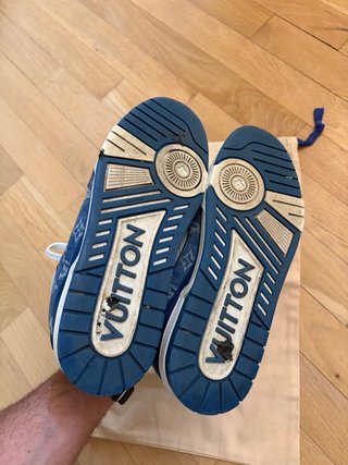 Louis Vuitton LV Trainer Monogram Denim Blanco