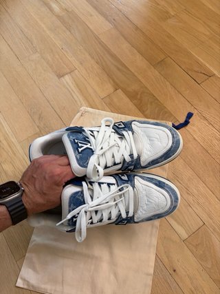 Louis Vuitton LV Trainer Monogram Denim Blanco