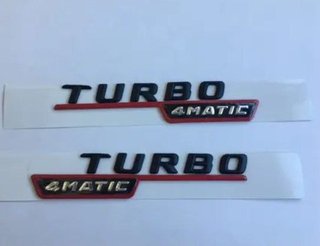 LETRAS 4 MATIC TURBO NEGRA Y ROJAS